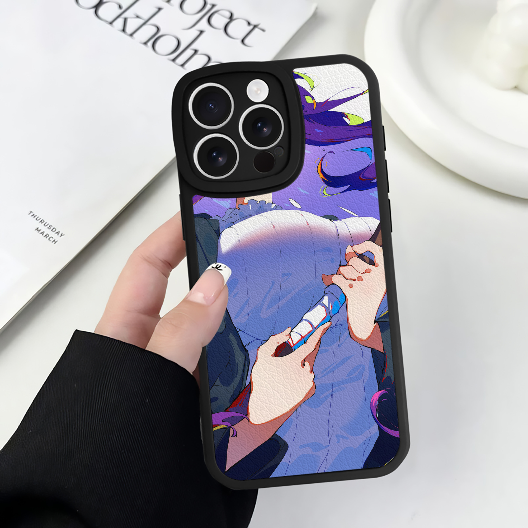 （画像用） 葬送のフリーレン Frieren 【iPhone 16シリーズ対応】シリコンスマホケース（レザー調） 材質：シリコン